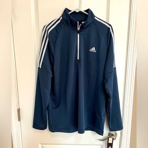 NWT adidas Men’s French Terry 1/4 Zip, Large